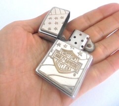 ZIPPO LIGHTER Harley Davidson stars &amp; stripes in metal Model F 05 2005 O... - £44.31 GBP