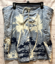 Tommy Bahama Relax Swim Trunks shorts XXL blue palm trees tropical Lined... - £15.56 GBP