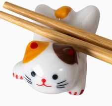 Stretching Cat Chopstick Rest - Calico - $9.47