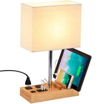 Desk Lamp With 3 Usb Charging Ports, Table Lamp With 2Ac Outlets And 3 Phone Sta - £51.40 GBP