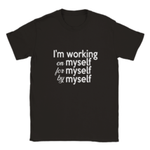 I&#39;m working on myself t shirt motivational T-shirt gym workout gift fitness - £19.44 GBP+