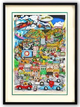 Charles Fazzino &quot;Loonywood&quot; 3D Construction Serigraph On Paper H/S Framed Coa - £1,628.66 GBP