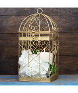 Gold Home Decor Decorations Antique Gold Bird Cage - £27.57 GBP