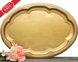 Vanity tray, Wedding cake tray Housewarming Gifts, Vintage Gold Serving Tray - £14.38 GBP