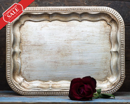 Serving Tray Wedding Table Decorations Antique Silver Wedding Favors - £9.63 GBP