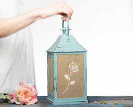 Metal Lantern Shabby Chic Home Decor, Housewarming Gifts, French Country Cottage - £20.84 GBP
