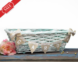 Cards banner Wedding Flower Basket Wedding Card Favors Box Centerpiece R... - £13.58 GBP