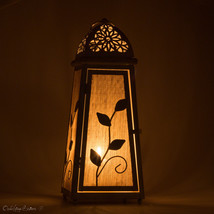 20 inch Lantern Centerpiece-Floor Lamp-Night Light-Rustic Candle Lantern - £44.29 GBP