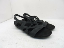 Easy Street Women&#39;s Slip-On Casual Flat Sandals Black Size 9.5M - $21.37