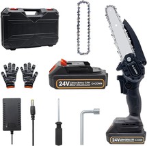 Mini Chainsaw 6 Inch, O-CONN Cordless Mini Chainsaw Battery, 1 Battery 1... - $33.99