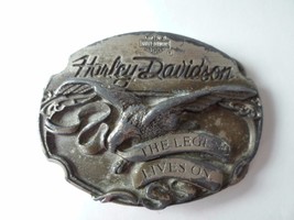 HARLEY DAVIDSON 1990 American Eagle THE LEGEND LIVES ON Belt Buckle - $24.45