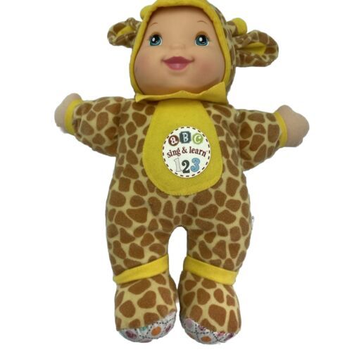 Baby's First Sing & Learn abc 123 Doll Giraffe Outfit Goldberger Toy Plush - $9.72