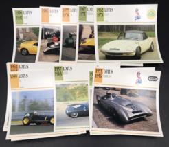 17 1990s VTG Lotus Great Britain Atlas Editions Classic Cars Info Spec Cards - £7.49 GBP