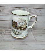 Vintage Royal Grafton Fine Bone China Mug Beer Stagecoach Winter Made in... - $13.36