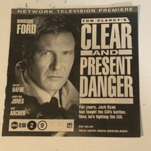 Clear And Present Danger Tv Guide Print Ad Harrison Ford Tpa16 - £4.57 GBP