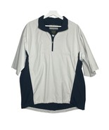 Zero Restriction Pullover Windshirt Men&#39;s Medium Tan Black 1/4 Zip Golf - $33.13 CAD