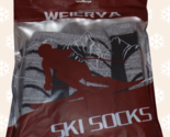 WEIERYA Ski Socks 2 Pairs Black/Gray Medium for Skiing, Snowboarding, Ou... - £14.83 GBP