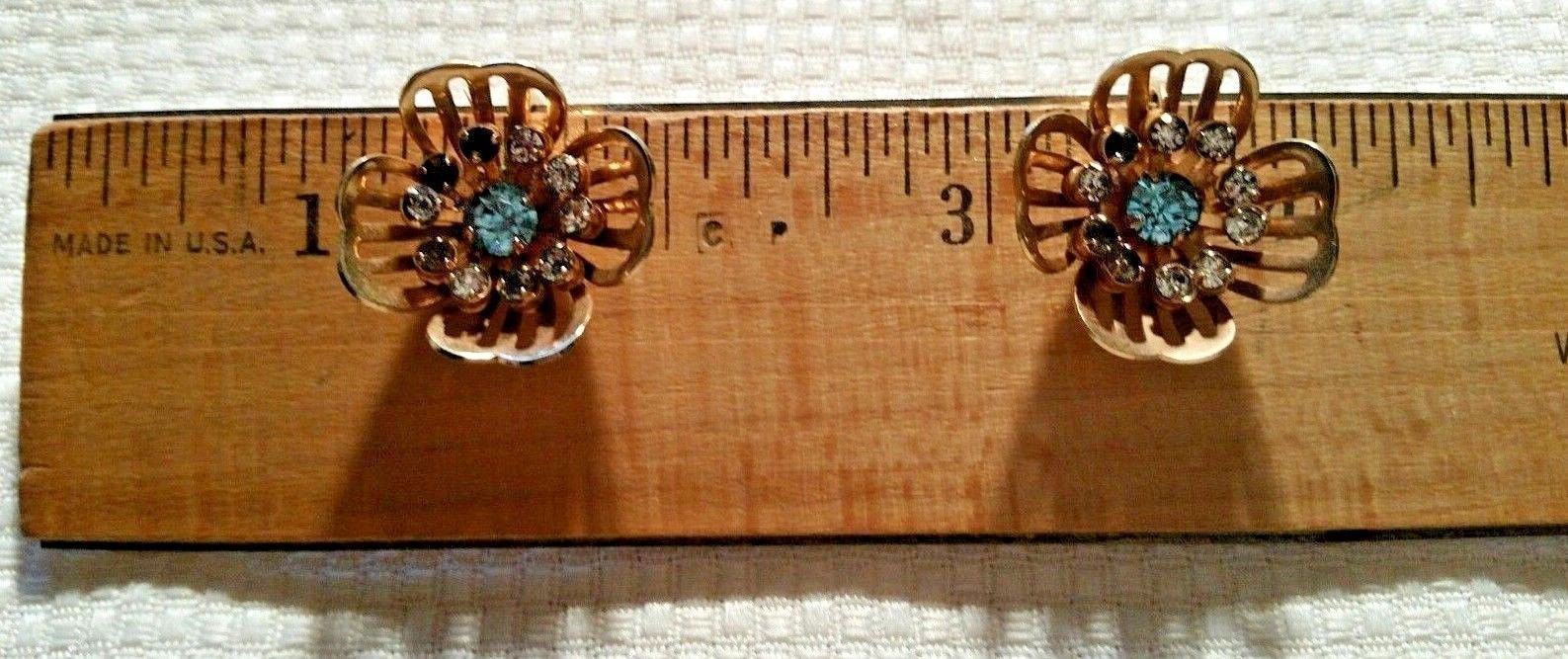 Vintage Mid Century Signed Bugbee and Niles B.N. Gold Tone Screw Back Earrings Item image 11