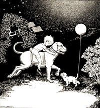 Young Boy with Puppy and Big Dog Dorothy Lathrop B/W Etching 1934 Book Art Print - £20.77 GBP