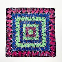 Vintage 14"  Handkerchief Hanky Vibrant Colors - $9.99