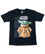 Star Wars The Mandalorian The Child Character Kids T-Shirt Black - £17.28 GBP