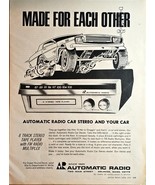 1970 AUTOMATIC RADIO-Made For Each Other-8 Track Stereo-Tape Player VTG ... - $158.94 MXN