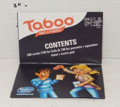 2018 Hasbro Taboo Kids Vs Parents Board game Replacement Instructions Pi... - £3.79 GBP