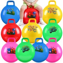 10 Pcs Bouncy Balls With Handles For Kids Bulk, Hopper Ball Hippity Hop Bouncing - £57.68 GBP
