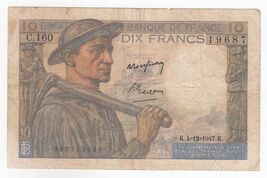 '786 Ending Sainte Numéro De Marche Arrière' France, 10 Francs, 1947, XF... - $30.44