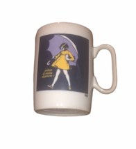 When It Rains It Pours Morton Salt Coffee Mug Vintage Made In Japan  - $11.18