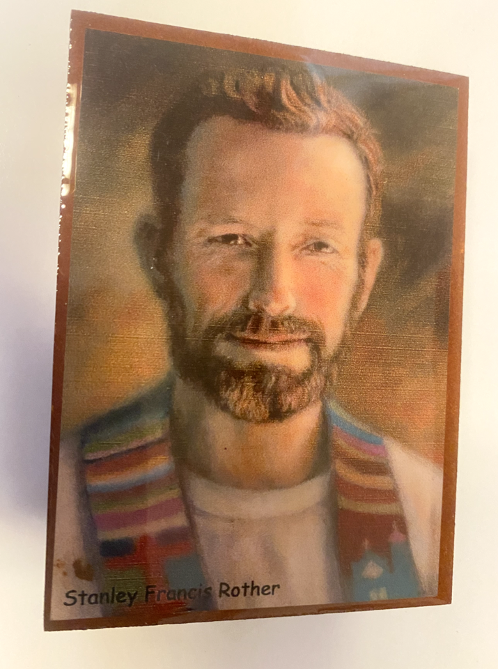 Bl Stanley Francis Rother Wood Rosary Box with Rosary, New from Colombia #L037