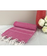 Turkish Peshtemal Towel BeachTowel Hammam Towel 100% cotton Sultan Pink - £21.57 GBP