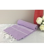 Turkish Peshtemal Towel BeachTowel Hammam Towel 100% cotton Sultan Lilac - £21.57 GBP