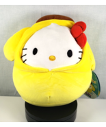Squishmallow Hello Kitty Pompompurin Hoodie 8” Stuffed Plush NWT - $435.90 MXN
