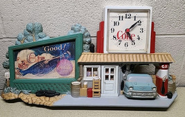 VINTAGE Coca Cola Garage Service Gas Station Route 66 Wall Clock  WORKS! - $21.89