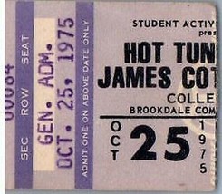 Chaud Tuna Ticket Stub Octobre 25 1975 Middletown Neuf Jersey - £36.20 GBP