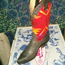 Boulet Boot Cowgirl Leather pendelton wool, Canadian Made-Comfortable!! - $175.00