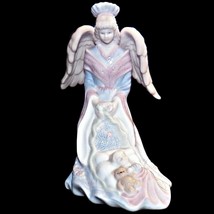 Herco Designed by Faith Porcelain Angel Watching Over Sleeping Child Teddy Bear - £28.41 GBP