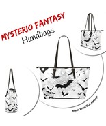 Bat Kingdom Artistic Goth Inspired PU Leather Tote Handbag. - $135.00