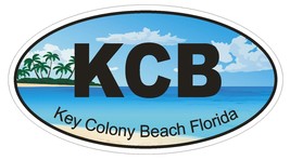 Key Colony Beach Florida Oval Bumper Sticker or Helmet Sticker D1230 Eur... - $1.39+