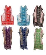 Women Kaftan Long Dress Hippy Maxi Elephant Print Tunic Dress Assorted S... - £58.44 GBP