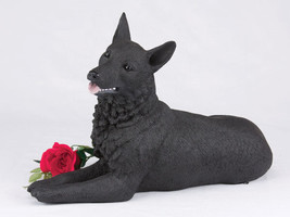 Large 196 Cubic Inches Black German Shepherd Resin Urn for Cremation Ashes - £147.53 GBP