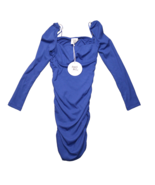 Princess Polly Women's Portia Mini Dress Royal Blue Size 6 Ruched Long Sleeve - $19.55