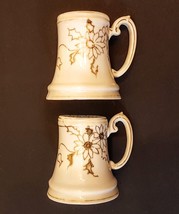 Nippon Hand Painted Salt &amp; Pepper Shakers VTG White 22K Gold Flowers Por... - £10.04 GBP