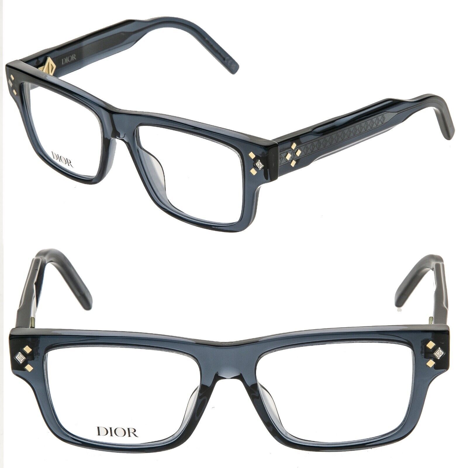 CHRISTIAN DIOR CD DIAMONDO S3I Crystal Blue Eyeglasses 53mm DM50067I DIAMOND