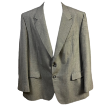 Austin Manor Two Button Suit Jacket Men&#39;s 46R Gray Stripe Lined Notch Po... - £31.77 GBP