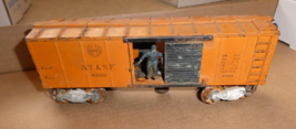 Vintage O Lionel AT&amp;SF 63132 x3464 Operating Box Car 8 1/2&quot; Long - £14.16 GBP
