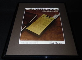 1982 Benson &amp; Hedges 100s Cigarettes Framed ORIGINAL Vintage Advertisement - $34.64