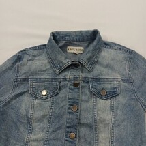 Knox Rose RN#17730 Women’s Blue Full Button Denim Jacket Pleated Buttom Size XS image 13
