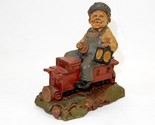 Tom Clark Gnome Figurine, Train Engineer &quot;Cab&quot;, 1986, Molded Pecan Resin... - $24.45